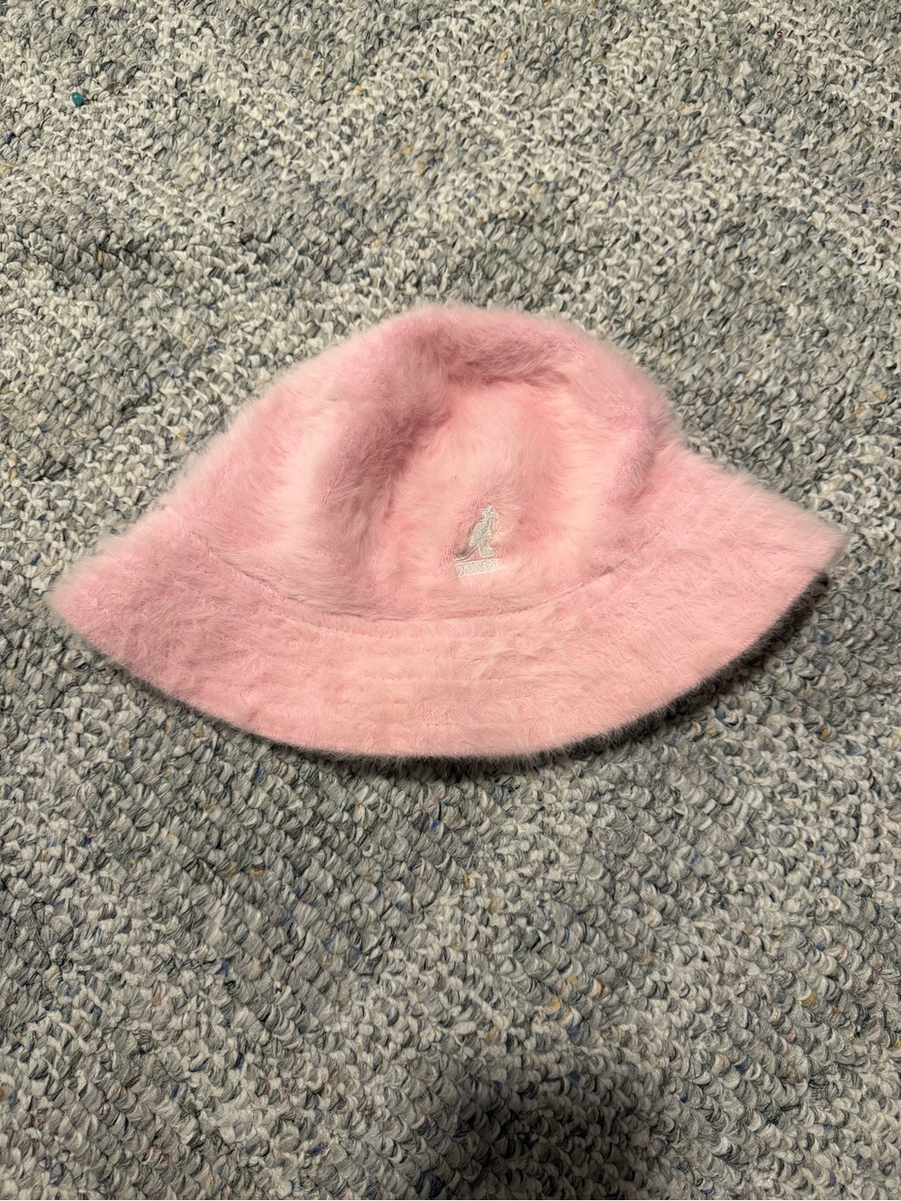 KANGOL Pink Fuzzy Bucket Hat